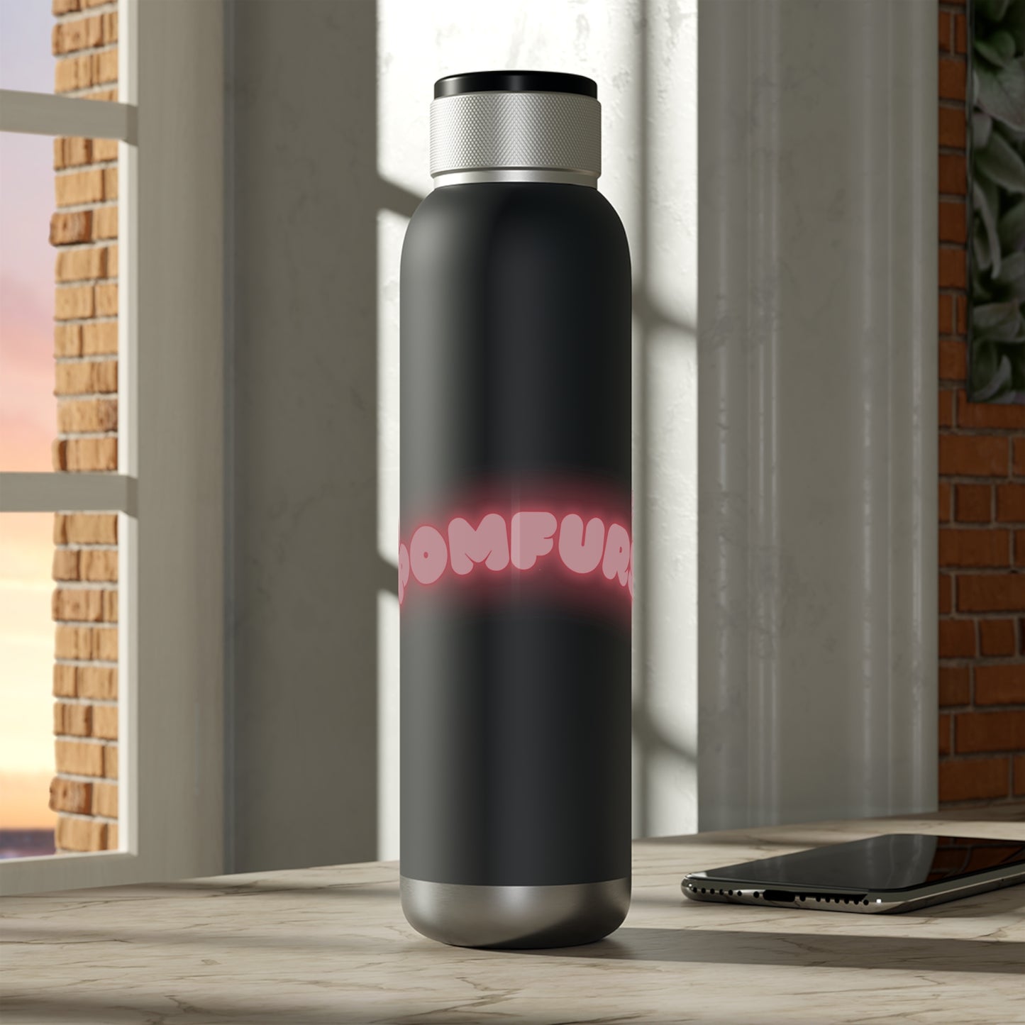 POMFURS© Soundwave Copper Vacuum Audio Bottle 22oz