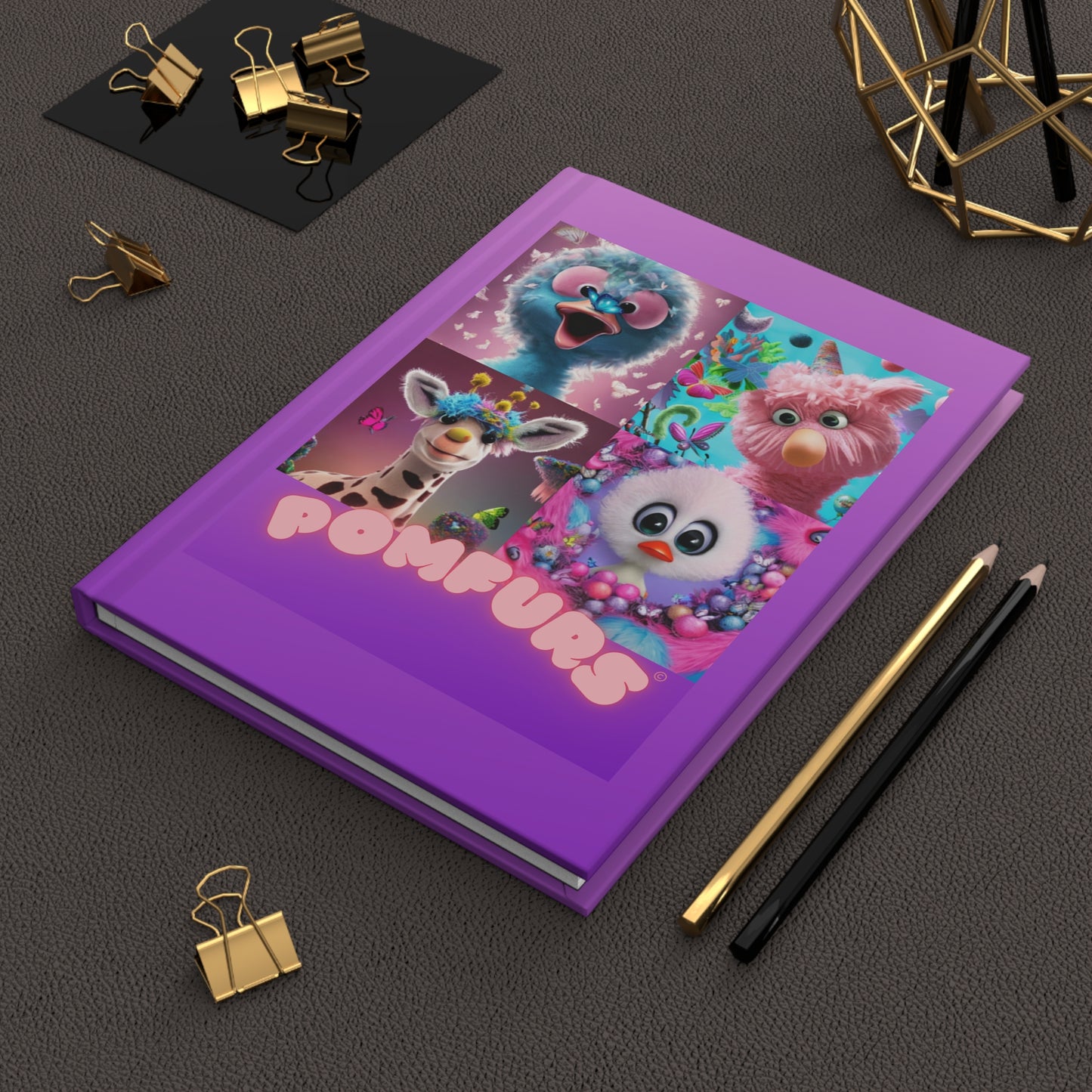 POMFURS© Fab Four Hardcover Journal Matte
