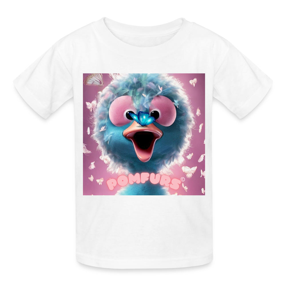 POMFURS© Enchanted Butterfly Ultra Cotton Youth T-Shirt - white