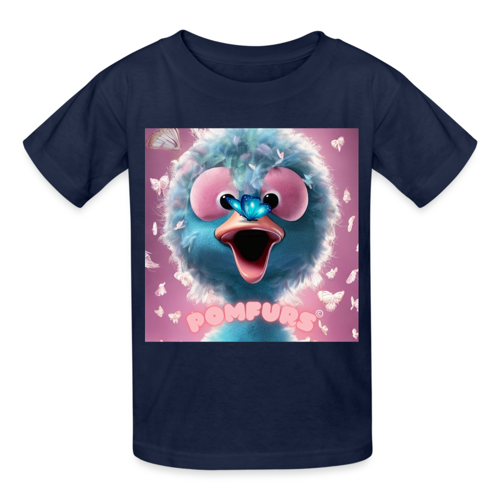 POMFURS© Enchanted Butterfly Ultra Cotton Youth T-Shirt - navy