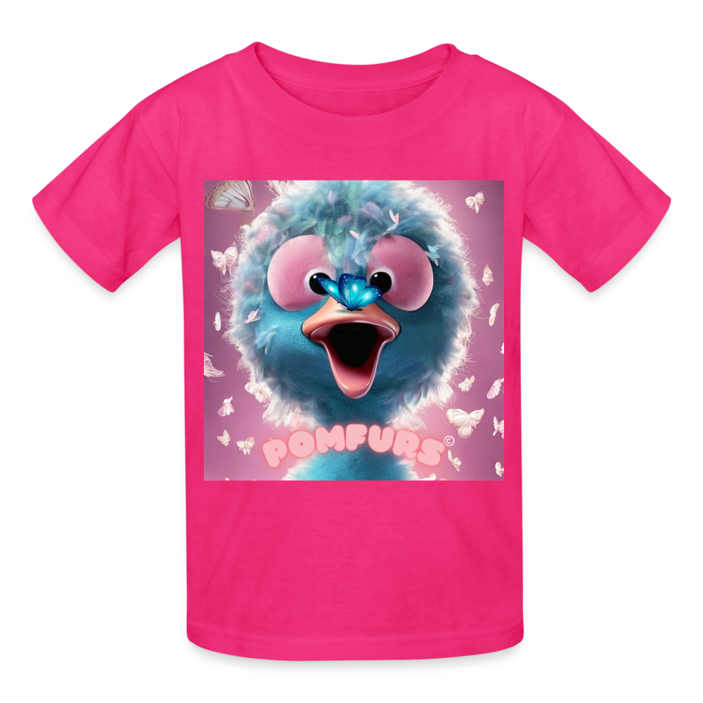 POMFURS© Enchanted Butterfly Ultra Cotton Youth T-Shirt - fuchsia
