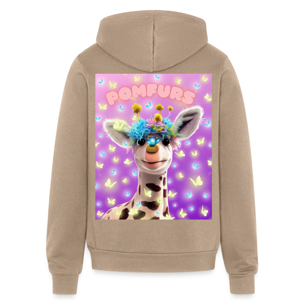 POMFURS© Bumby Adult Unisex Full Zip Hoodie - tan