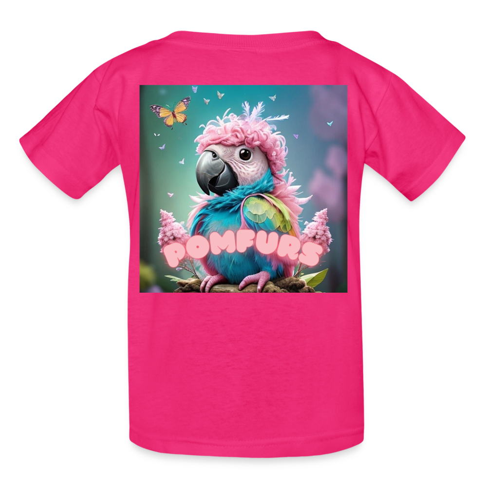 POMFURS© Ultra Cotton Sustainable Youth T-Shirt - fuchsia