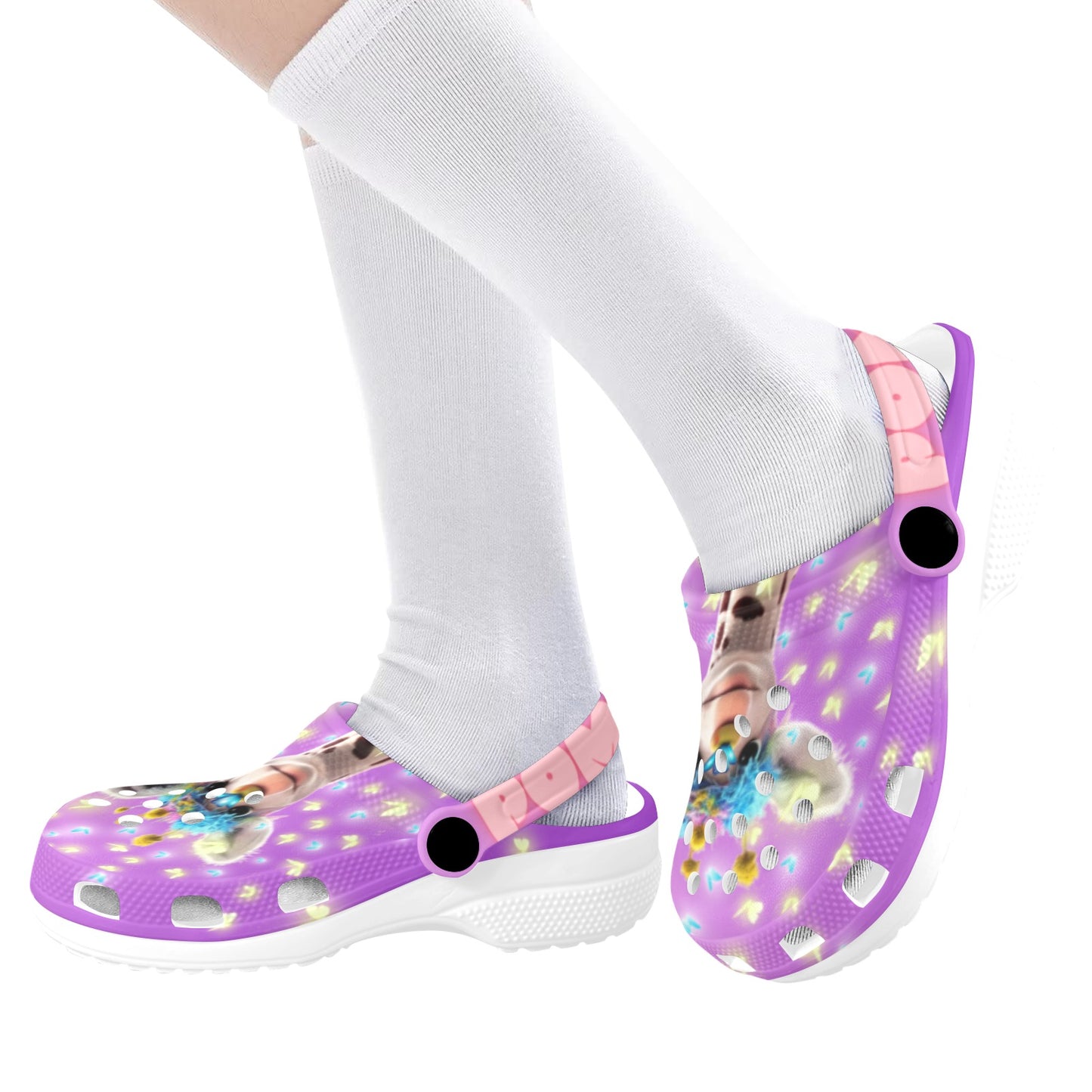 POMFURS© Bumby Kids Purple Clogs