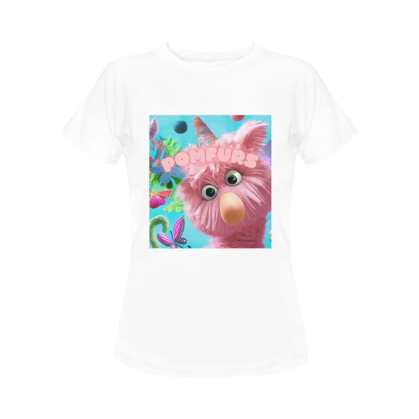 POMFURS© Squeakicorn Womens T-shirts in 3 colors