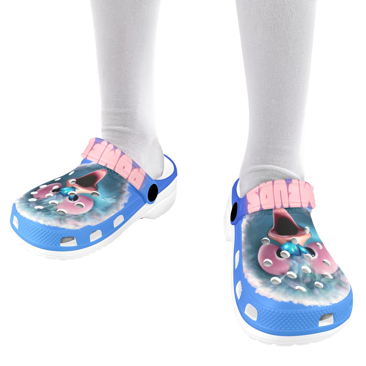 POMFURS© Coby Kids Blue Clogs