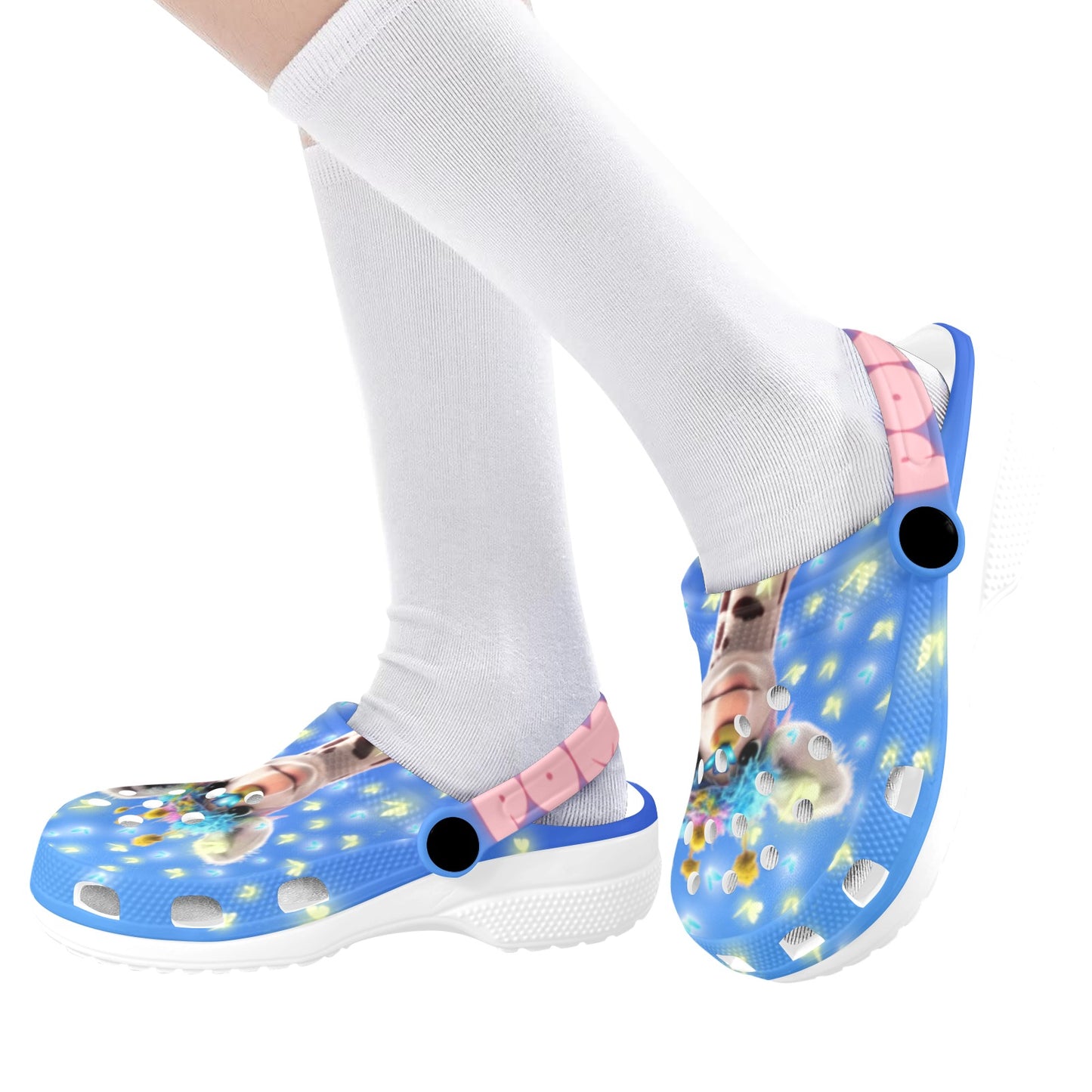 POMFURS© Bumby Kids Blue Clogs