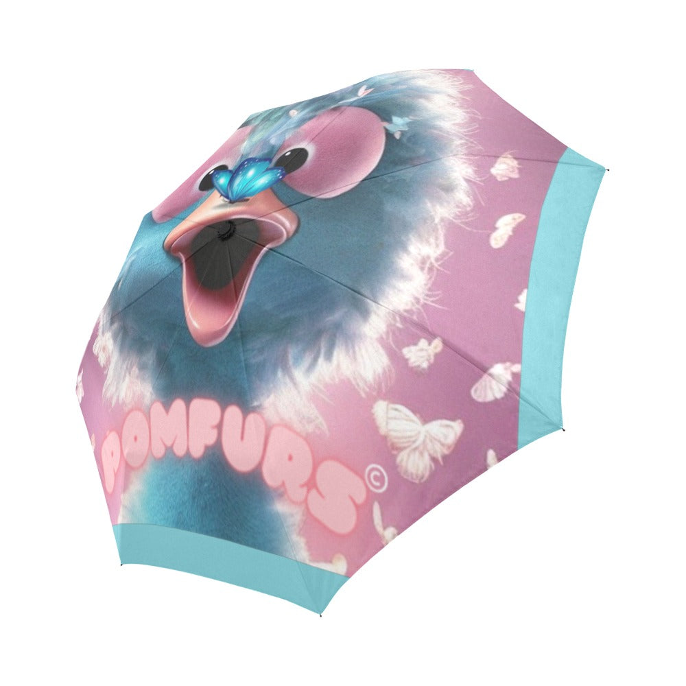 POMFURS© Automatic Tri-fold Umbrella - in Purple, Pink or Blue