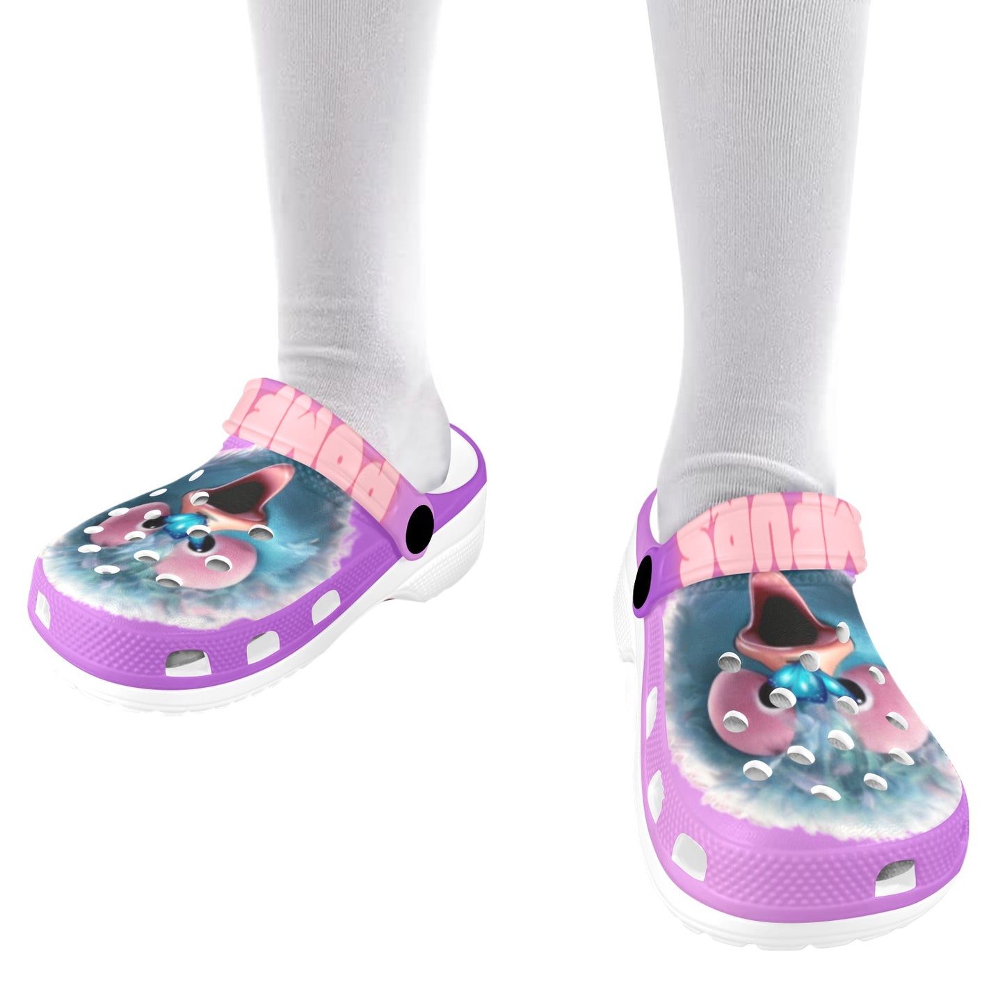POMFURS© Coby Kids Purple Clogs