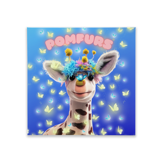 POMFURS© Bumby Blue Canvas Tiles