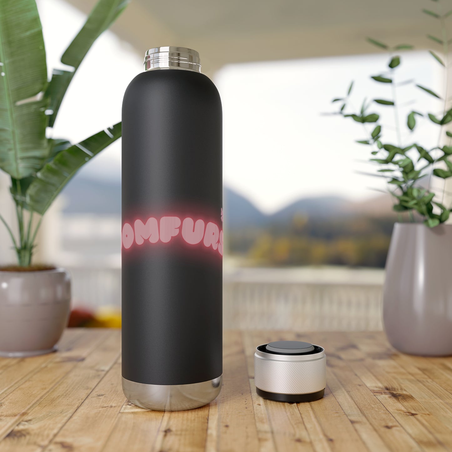 POMFURS© Soundwave Copper Vacuum Audio Bottle 22oz