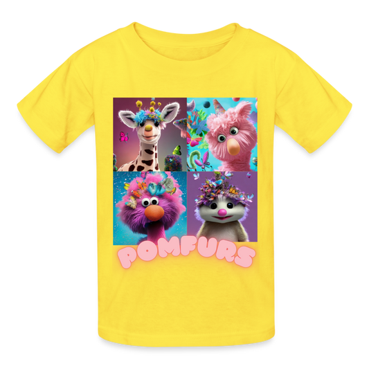 POMFURS© Youth Tagless T-Shirt - yellow