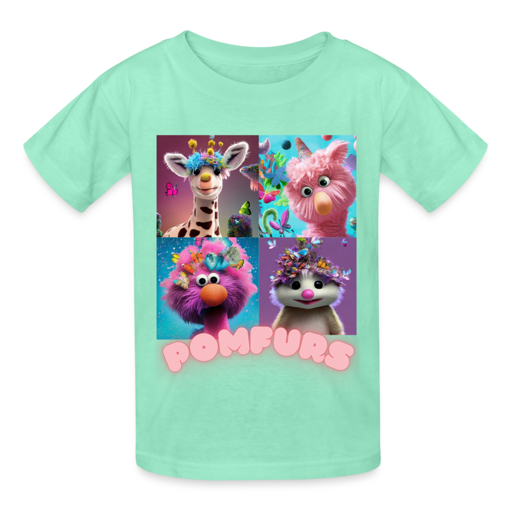 POMFURS© Youth Tagless T-Shirt - deep mint