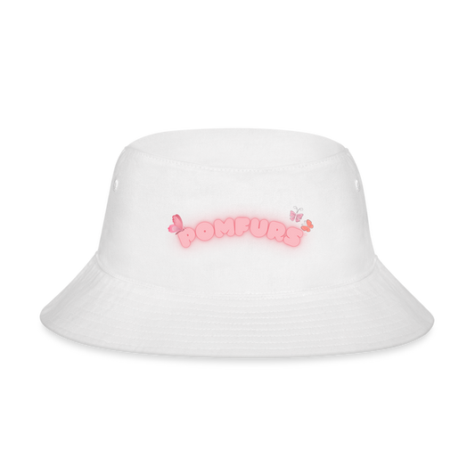 POMFURS© Bucket Hat - white