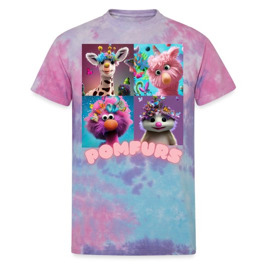POMFURS Unisex Tie Dye T-Shirt - cotton candy