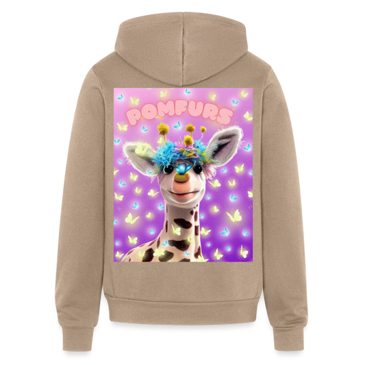 POMFURS© Bumby Adult Unisex Full Zip Hoodie - tan