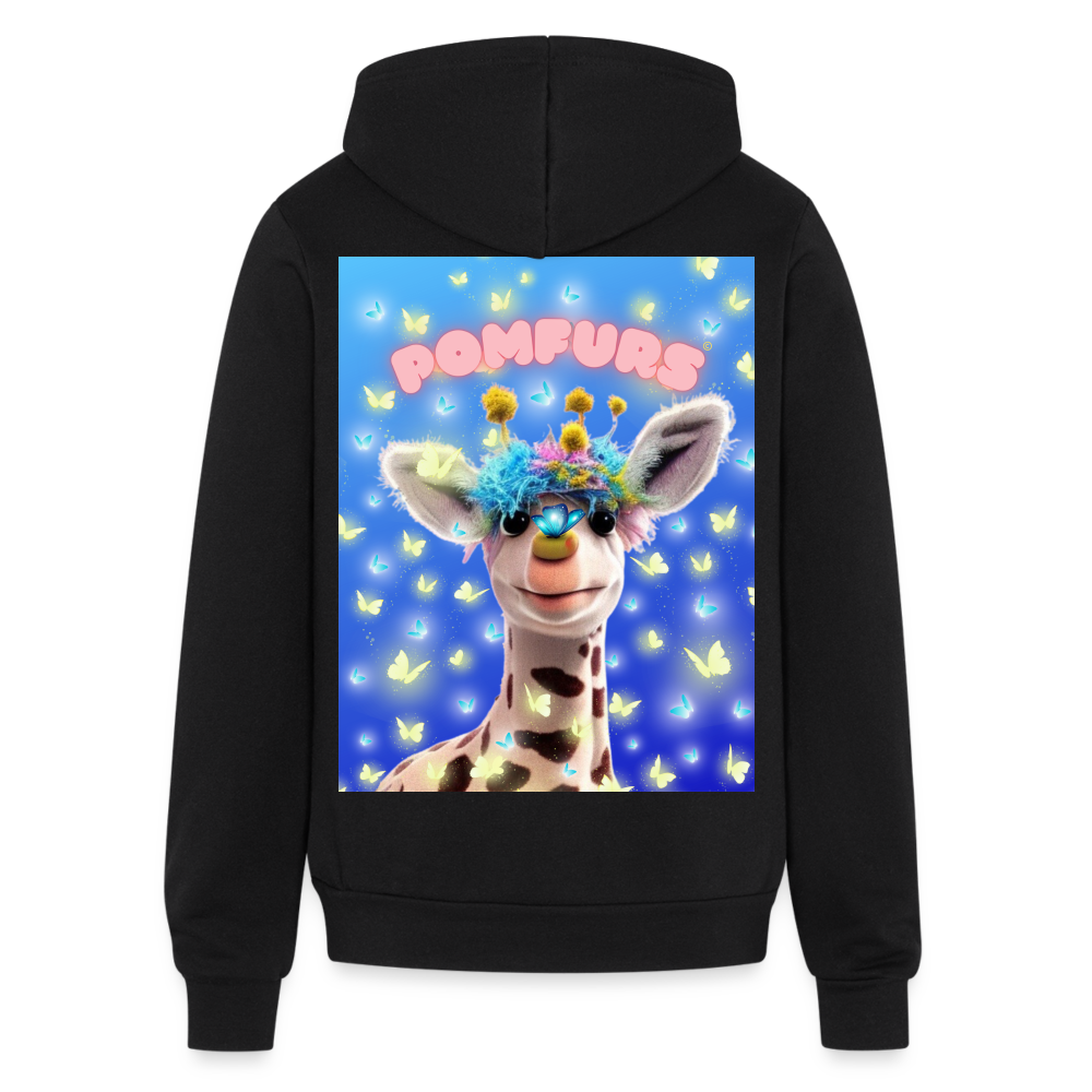 POMFURS© Bumby Blue Adult Unisex Full Zip Hoodie - black