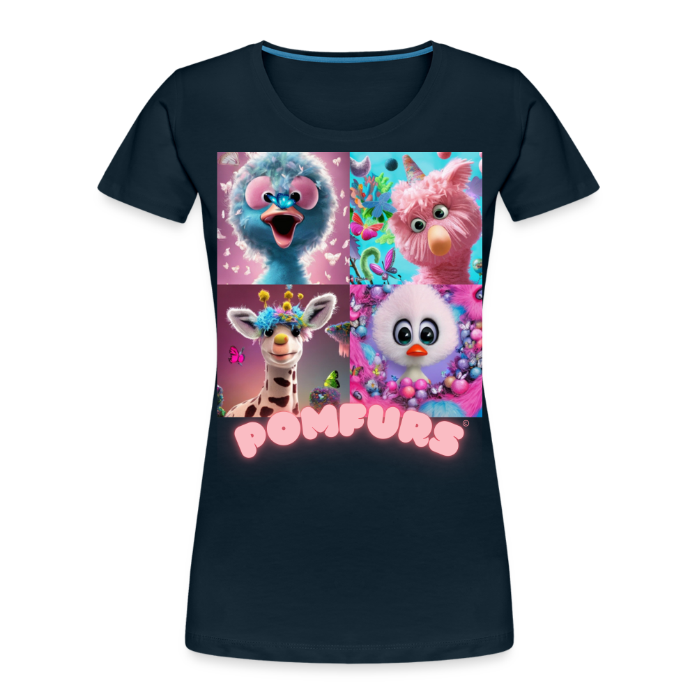 POMFURS© Women’s Premium Organic T-Shirt - deep navy