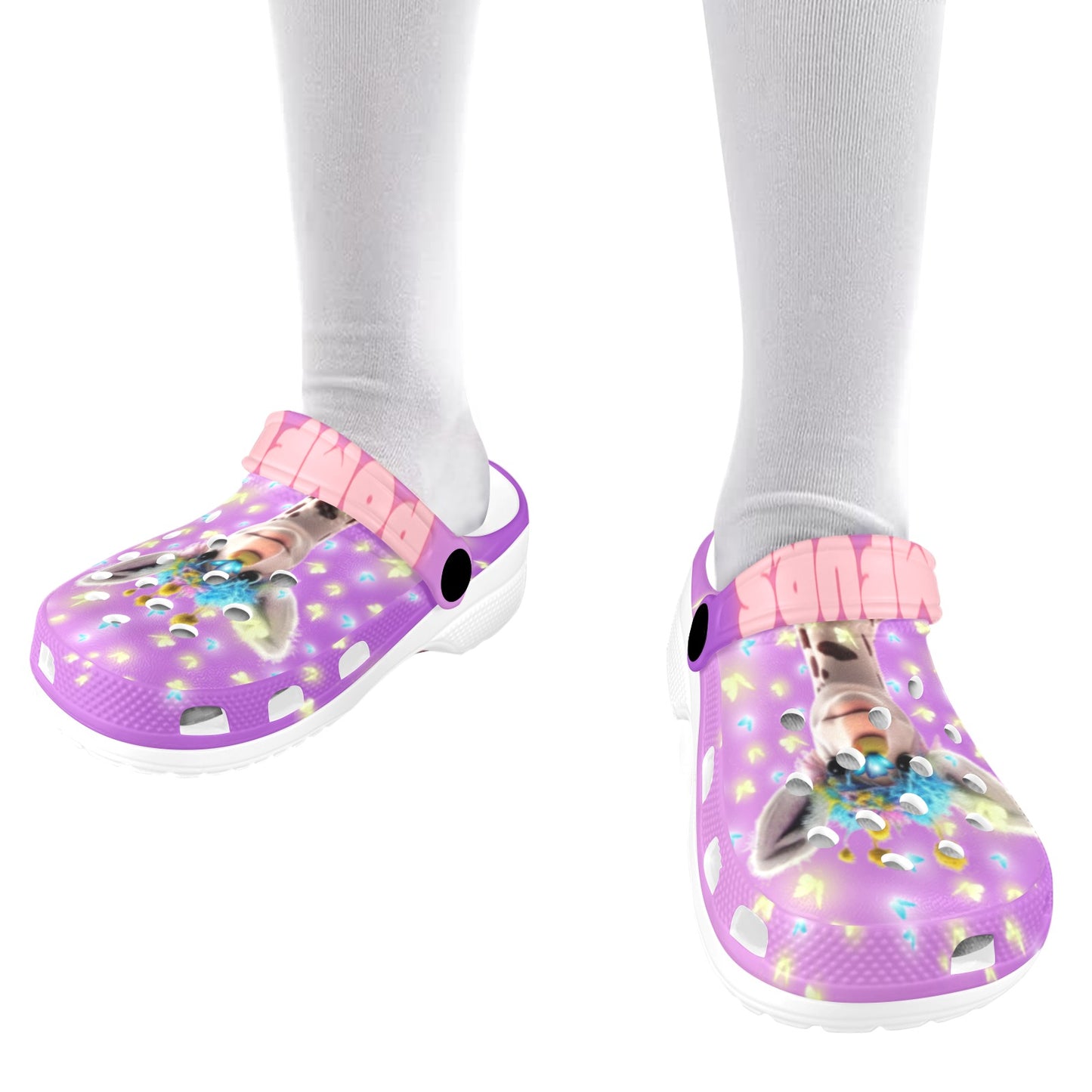 POMFURS© Bumby Kids Purple Clogs