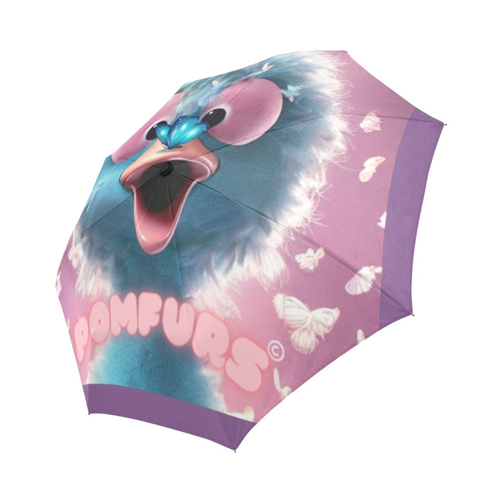POMFURS© Automatic Tri-fold Umbrella - in Purple, Pink or Blue